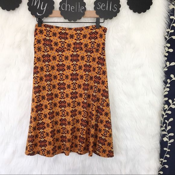 LuLaRoe Dresses & Skirts - LulaRoe Azure Marigold A-Line Skirt-O28